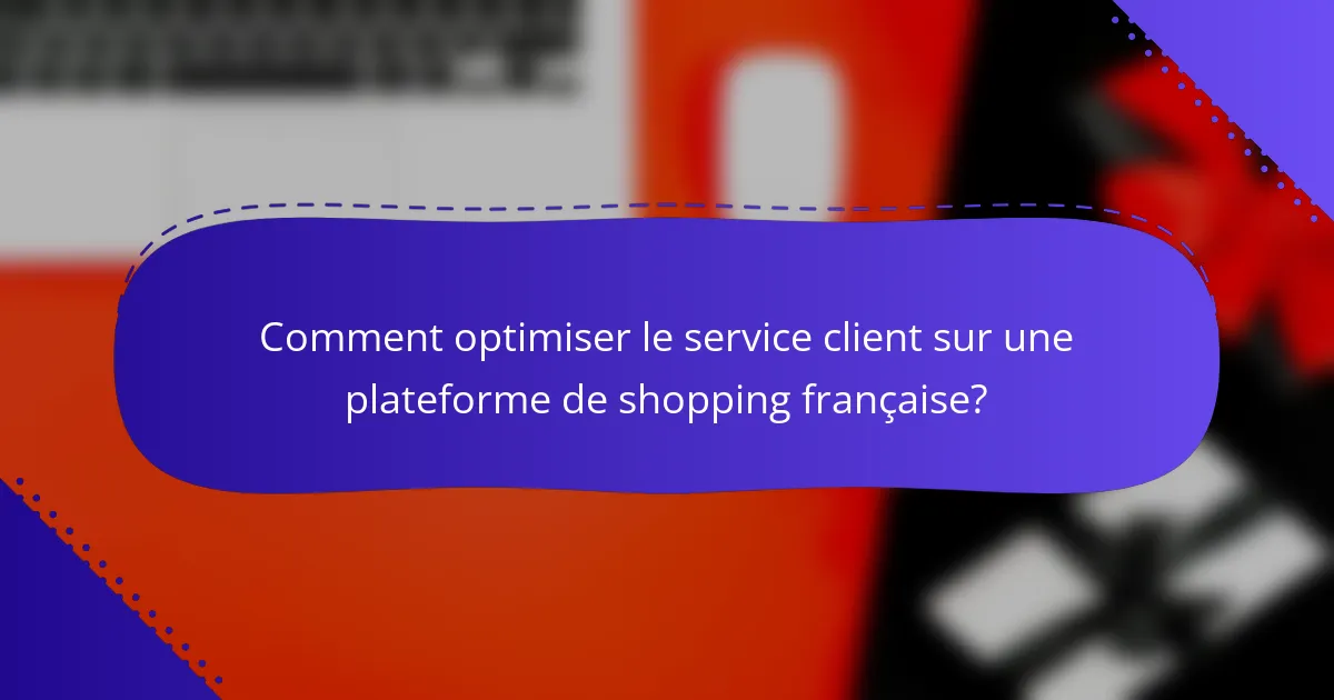 Comment optimiser le service client sur une plateforme de shopping française?