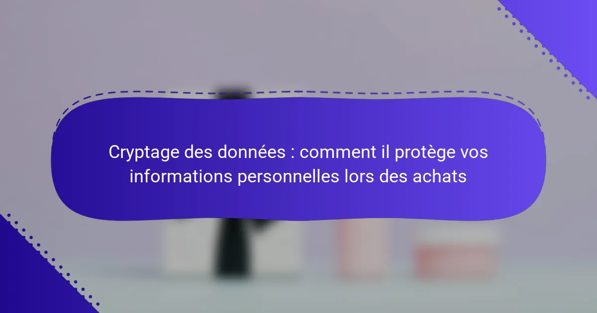 Cryptage des données : comment il protège vos informations personnelles lors des achats