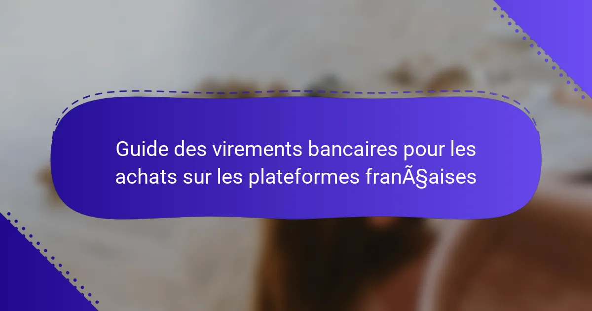Guide des virements bancaires pour les achats sur les plateformes françaises