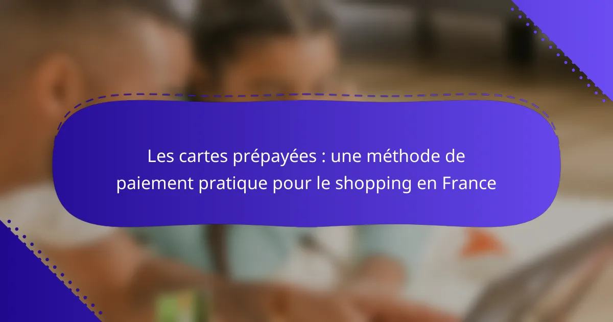 Les cartes prépayées : une méthode de paiement pratique pour le shopping en France