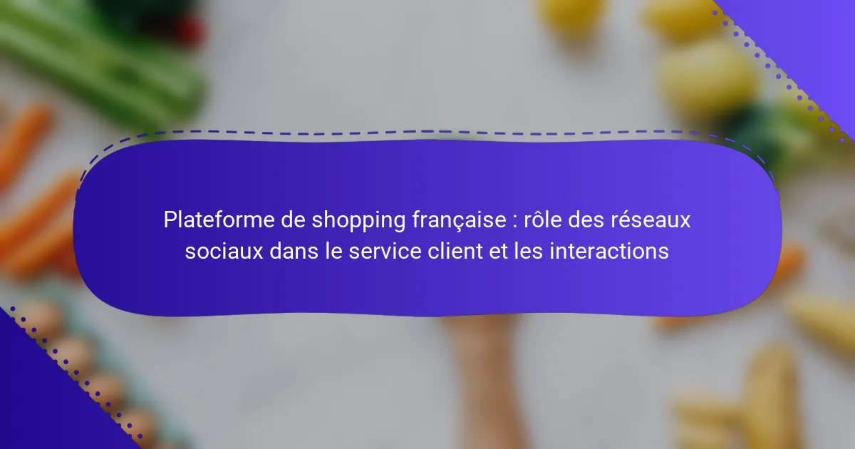 Plateforme de shopping française : rôle des réseaux sociaux dans le service client et les interactions